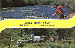 Soda Creek Camp Eel River Postcard