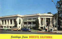 Greetings From Modesto California Postcard Postcard