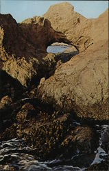 Rock Arch, Mendocino Coast Botanical Gardens Postcard