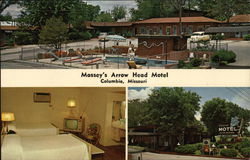 Massey's Arrow Head Motel Columbia, MO Postcard Postcard Postcard