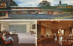 Travel Inn Motel and Del's Pancake inn Eugene, OR Postcard Postcard Postcard