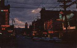 Chinatown at Night Vancouver, BC Canada British Columbia Postcard Postcard Postcard