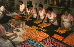 Women Rolling Candies, Nut Tree Candy Kitchen California Postcard Postcard Postcard