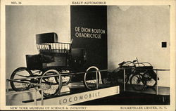 New York Museum of Science & Industry, Rockefeller Center - Early Automobiles Postcard