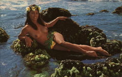 Naked Hawaiian Girl Risque & Nude Postcard Postcard Postcard