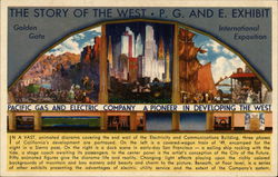 The Story of the West, PG and E Exhibit, Golden Gate International Exposition San Francisco, CA 1939 San Francisco Exposition Po Postcard