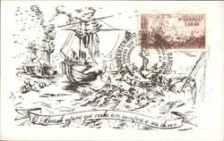 Warship Battle Postcard