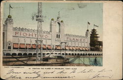 Fighting the Flames at Dreamland, Coney Island New York, NY Postcard Postcard Postcard