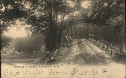 Entrance to Bridge Cochecton, NY Postcard Postcard Postcard