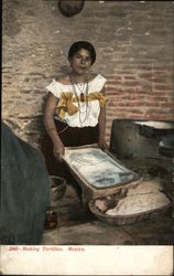 Making Tortillas, Mexico Postcard Postcard Postcard