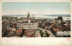 Panorama of Detroit from Majestic Building Michigan Postcard Postcard Postcard