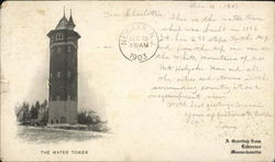 The Water Tower - A Greeting From Lawrence, Massachusetts Postcard Postcard Postcard