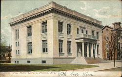 Free Public Library Trenton, NJ Postcard Postcard Postcard