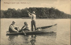 Fishing at Laurel Lake Postcard