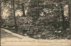 Rustic Bridge, Silver Spring South Orange, NJ Postcard Postcard Postcard