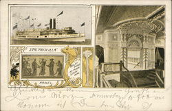 Steamer Priscilla Steamers Postcard Postcard Postcard