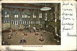 Interior New York Stock Exchange Postcard Postcard Postcard