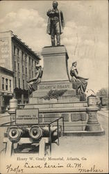 Henry W. Grady Memorial Atlanta, GA Postcard Postcard Postcard