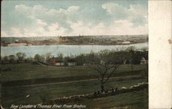 New London & Thames River from Groton Connecticut Postcard Postcard Postcard