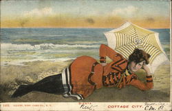 Siesta on Beach Oak Bluffs, MA Postcard Postcard Postcard