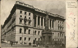 Court House Battle Monument Postcard