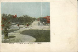 Summit Avenue and Park Postcard