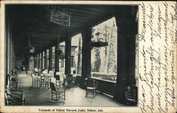 Veranda of Tahoe Tavern Postcard