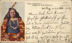 Old Colorow, Chief of the Ute Indians Native Americana Postcard Postcard Postcard