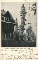 Veranda of Tahoe Tavern Postcard