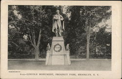 Lincoln Monument, Prospect Park Brooklyn, NY Postcard Postcard Postcard