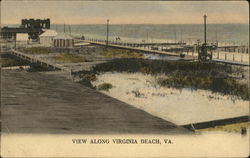 View along Beach Virginia Beach, VA Postcard Postcard Postcard