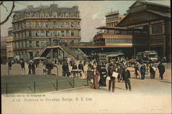 Entrance to Brooklyn Bridge Postcard