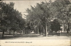 Main Street Looking West from 16th Street Quincy, IL Postcard Postcard Postcard