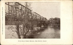 Five Span Steel Bridge Red Bluff, CA Postcard Postcard Postcard