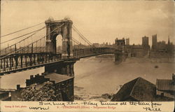 Suspension Bridge Cincinnati, OH Postcard Postcard Postcard