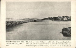 Bailey Island & Orrs Island Bridge Postcard