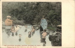 Natives Bathing at Hilo Hawaii Postcard Postcard Postcard