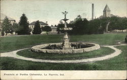 Fountain at Purdue University Lafayette, IN Postcard Postcard Postcard