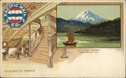 Mt. Fuji, Japan from Hakone Lake - On Board S. S. Siberia, Pacific Mail Co. Postcard