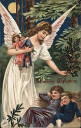 A Merry Christmas Angels Postcard Postcard Postcard