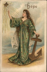 Hope - Angel, Anchor, Star Postcard