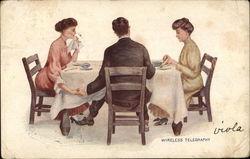 Wireless Telegraphy Romance & Love Postcard Postcard Postcard