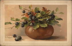 Jug of Blue Berries C. Klein Postcard Postcard Postcard