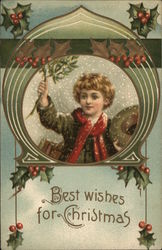 Best Wishes for Christmas Children Postcard Postcard Postcard