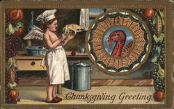 Thanksgiving Greeting Children Postcard Postcard Postcard