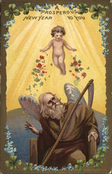 A Prosperous New Year to You Angels & Cherubs Postcard Postcard Postcard