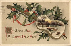 To Wish You a Happy New Year Guitar Postcard