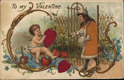 To My Valentine Cupid Postcard Postcard Postcard