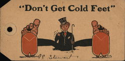 Don't Get Cold Feet - Luggage Tag Postcard Postcard