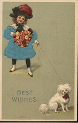 Best Wishes Dogs Postcard Postcard Postcard